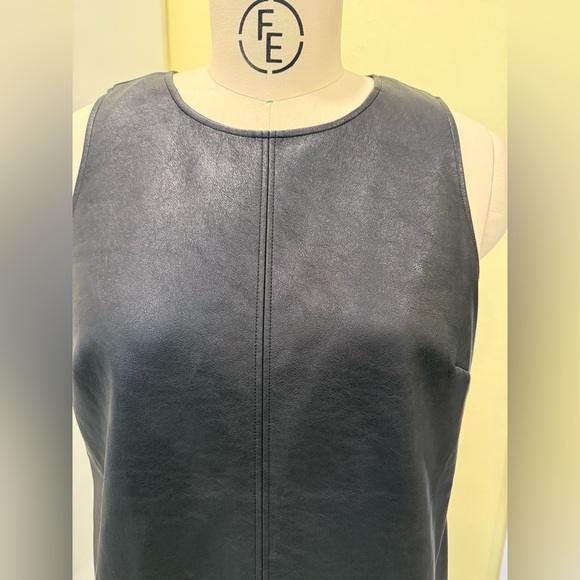 J Crew Factory Sleeveless Faux Leather Dress - Picture 7 of 12